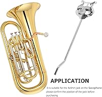 Vista 4 de Galjanoplastia Saxofón Marching Clamp-on Lyre Metal Partituras Clip, Acero inoxidable