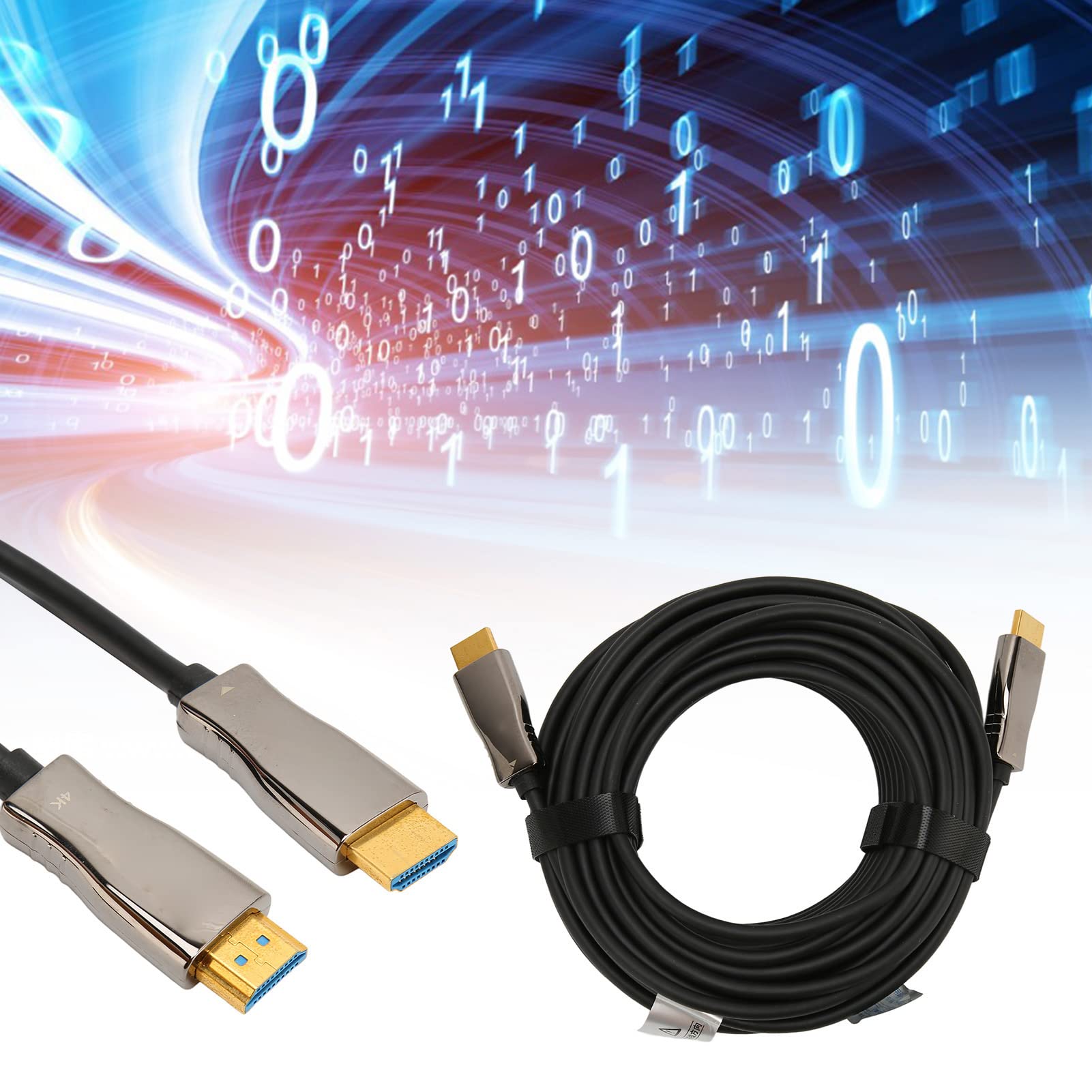 Cavo per interfaccia multimediale 4K HD, cavo di interfaccia ottica multimediale HD verso interfaccia multimediale HD, velocità elevata di 18 Gbps con conversione del segnale non (25 m/82 piedi)