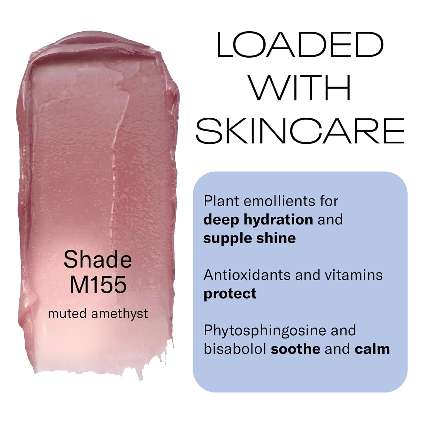 MOB Beauty Hydrating Shine Lip Balm M155 Smoky Amethyst– Tinted Lip Balm Stick with Jojoba & Sunflower Oils, Clean Vegan Organic Lip Care for Nourished, Glossy Lips - Image 2