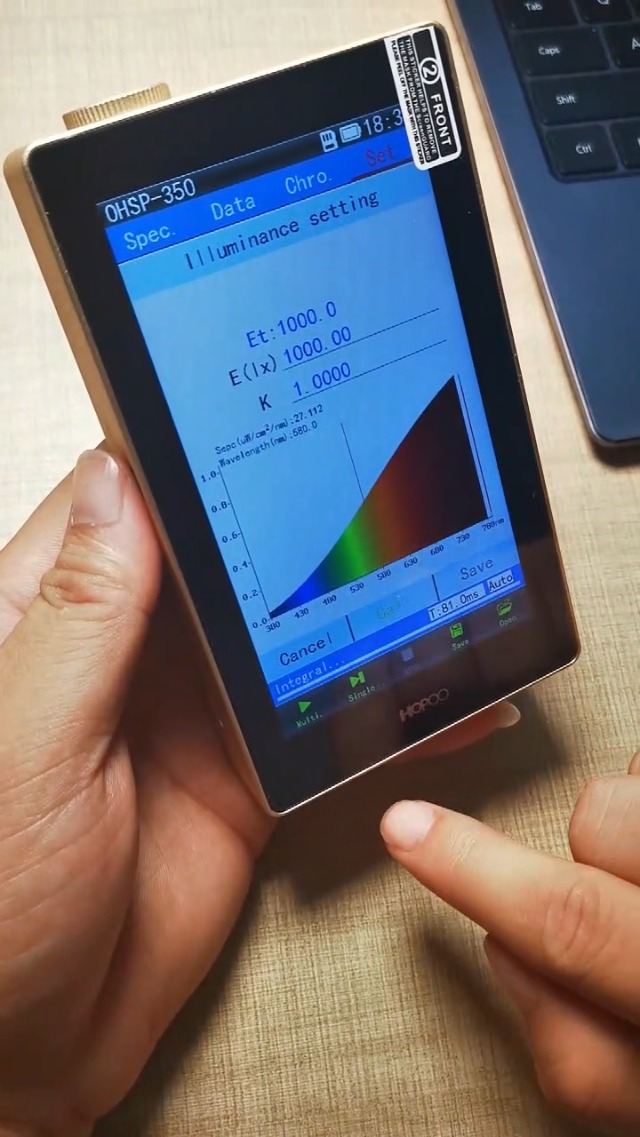 Hopoocolor OHSP350 Spectrometer Handheld for LED Light Tester with