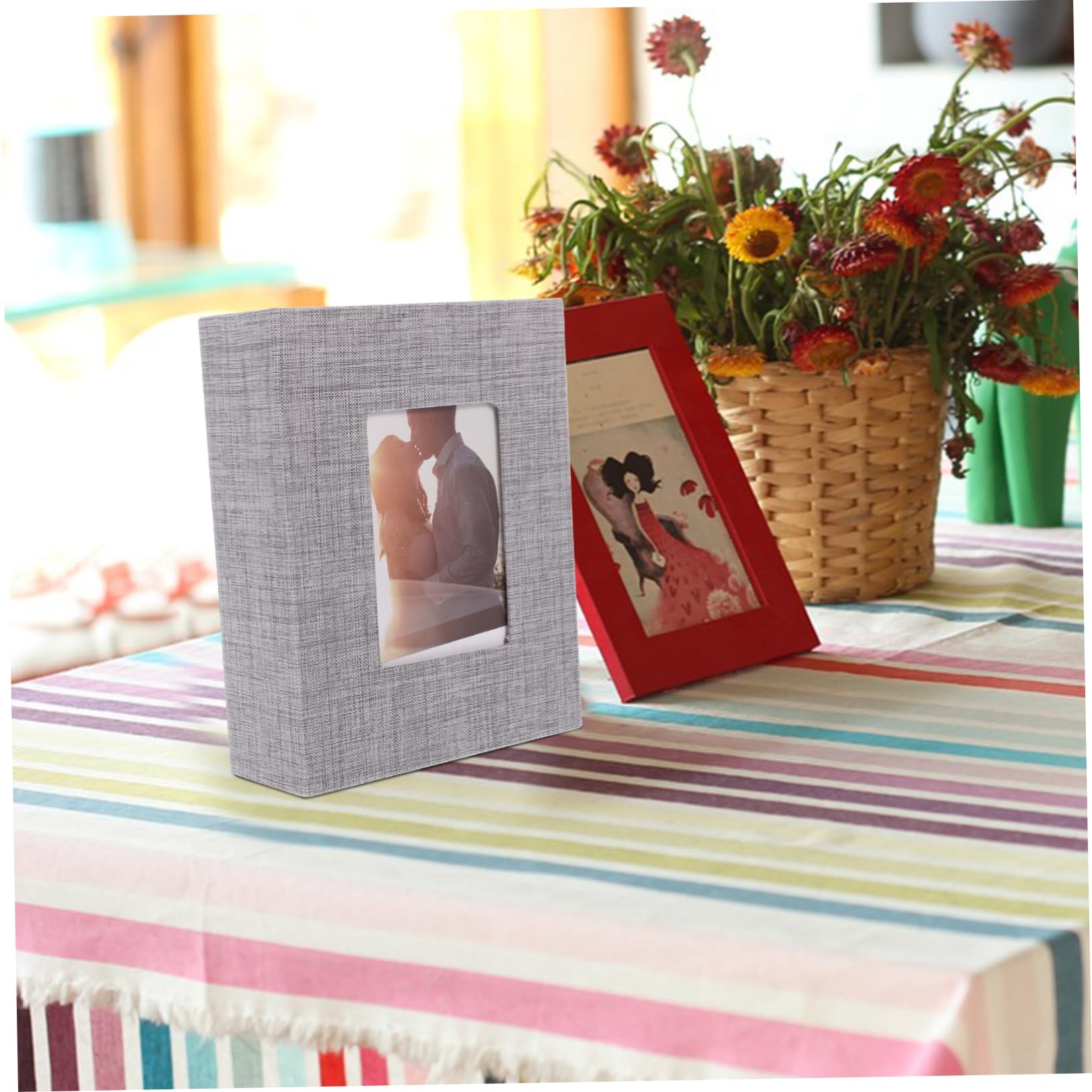 PRETYZOOM 4 Stück Fotoalbum Aus Leinen Großes Fotoalbum Fotoalben Kleines Fotos Erinnerungen -sammelalbum Papa- Bilderalbum Bilderbücher Pvc Grey