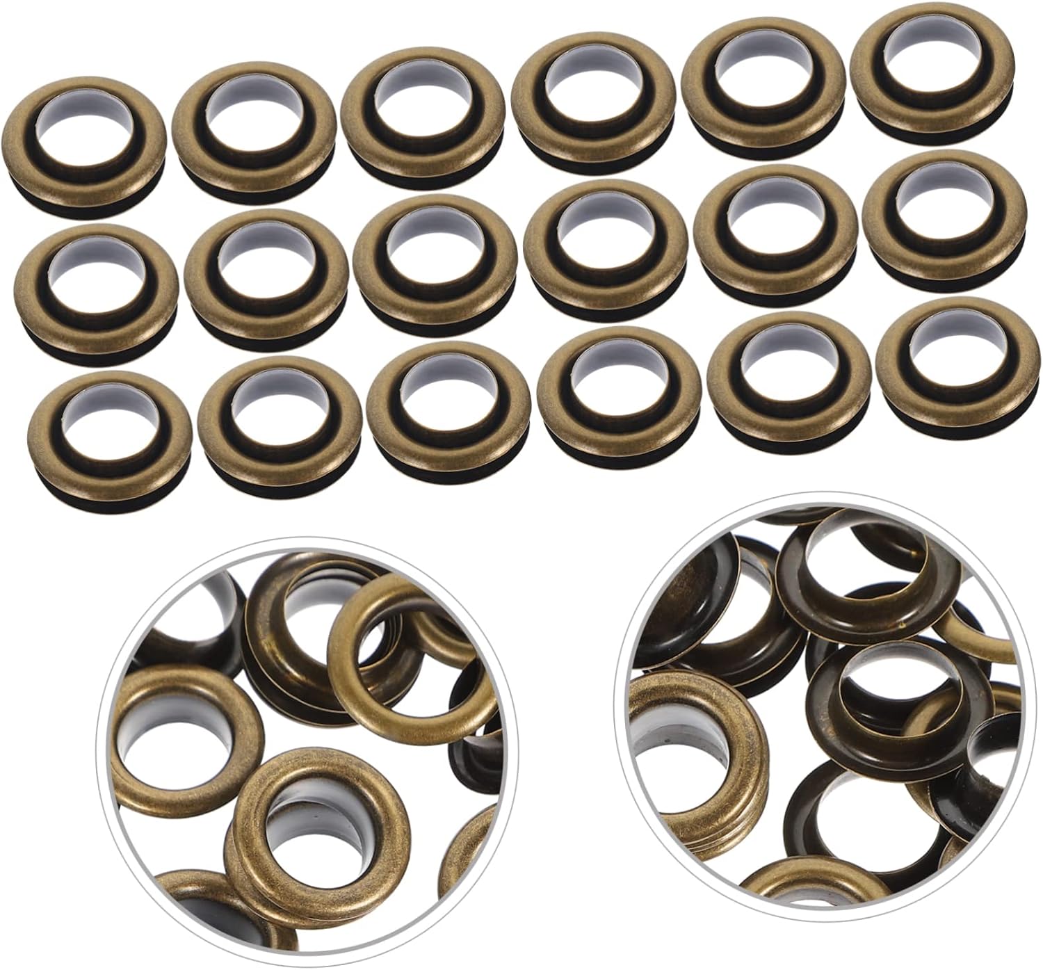 Veemoon 50 Sets Double Sided Metal Eyelets Grommet Kit for Fabric Shoes Bags and Durable Construction Easy to Install for Crafting and Maintenance