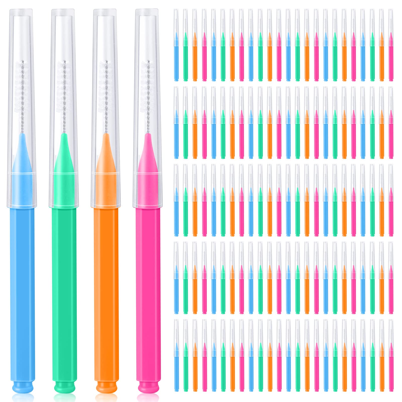 120 Pcs Interdental Brushes for Cleaner Dental Tools, Braces Kit Braces Toothbrush Braces Care Tooth Cleaning Tool, Tooth Flossing Head Oral Dental Hygiene Brush