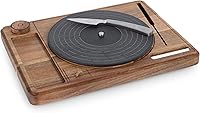 Vista 4 de PICNIC TIME Tabla giratoria para quesos con cuchillo, tablero de charcutería de disco de vinilo retro, bandeja giratoria Lazy Susan para servir