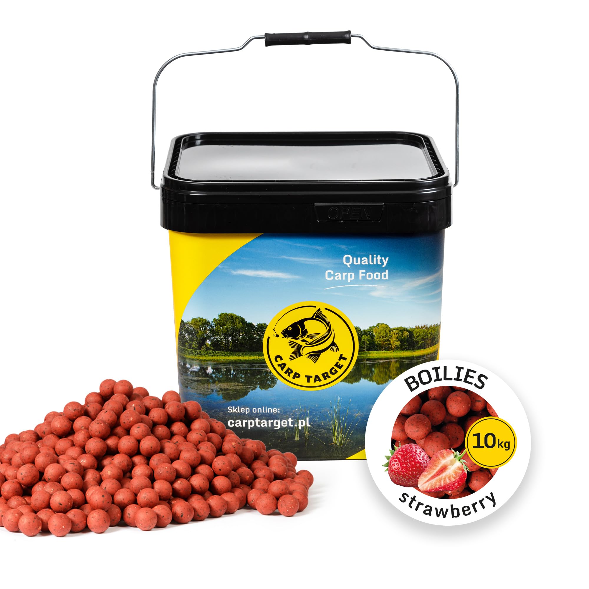 Carp Target - Bouillettes Premium 10 kg 20 mm - 8 œufs pour 1 kg de bouillettes - Leurre