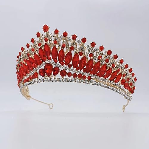 Miniatura 6 de SH Corona de reina real para mujer, tiara de boda de cristal para novia, tiaras y coronas de diamantes de imitación, corona de princesa para