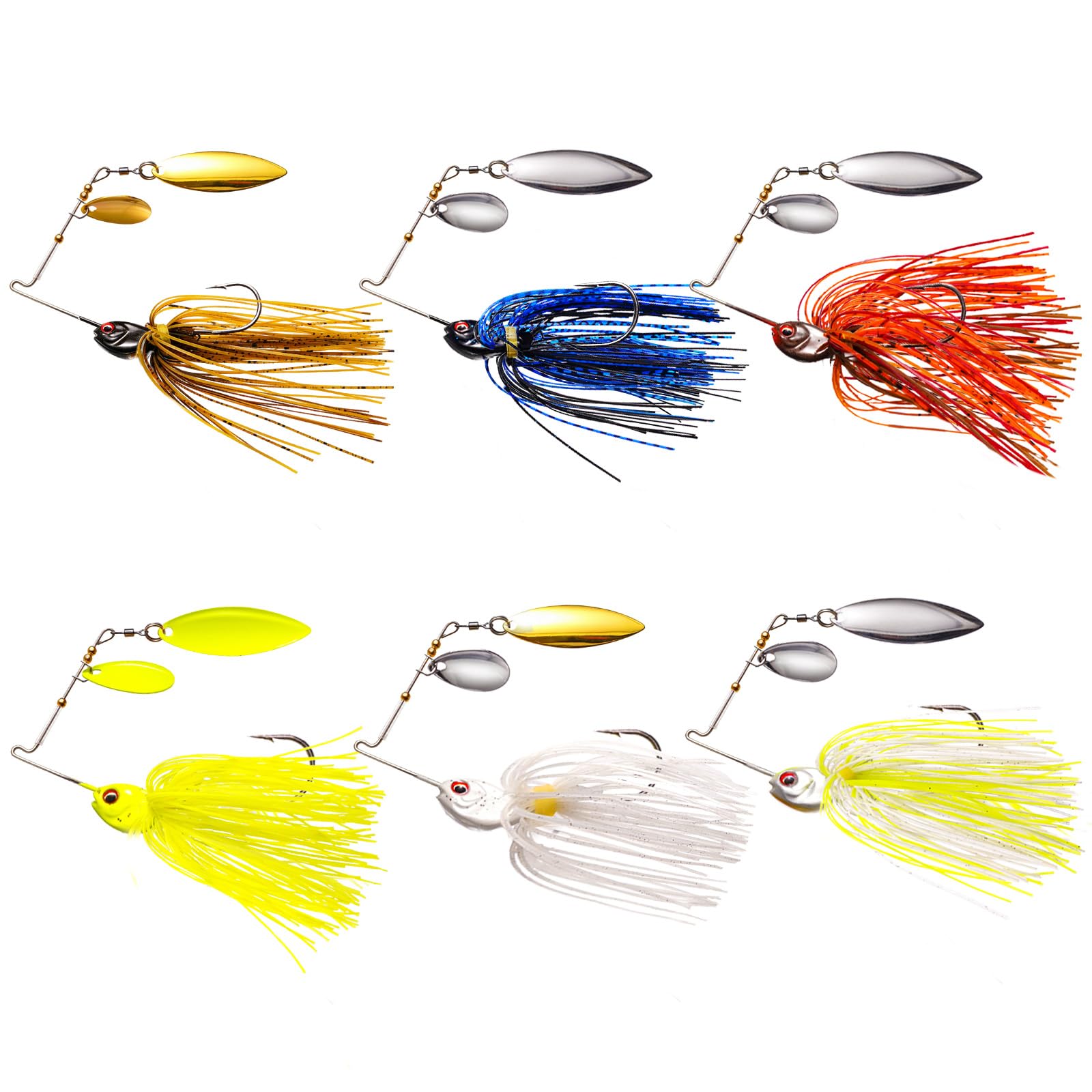 FONMANG Fishing Lure Spinner baits for Freshwater and Saltwater,2026 New Bass Trout Fishing Lures Also for Crappie Salmon Walleye Pike