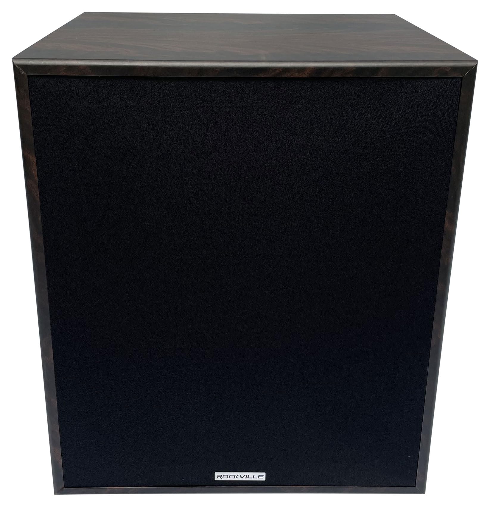 Rockville Rock Shaker 15 Dark Wood 1000W Powered Home Theater Subwoofer, Deep Bass, Class-D Amp, RCA Inputs, for Movies & Studios