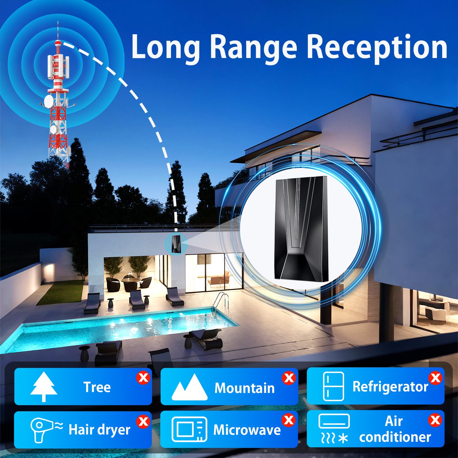 Antena de TV interior para Smart TV (V021)
