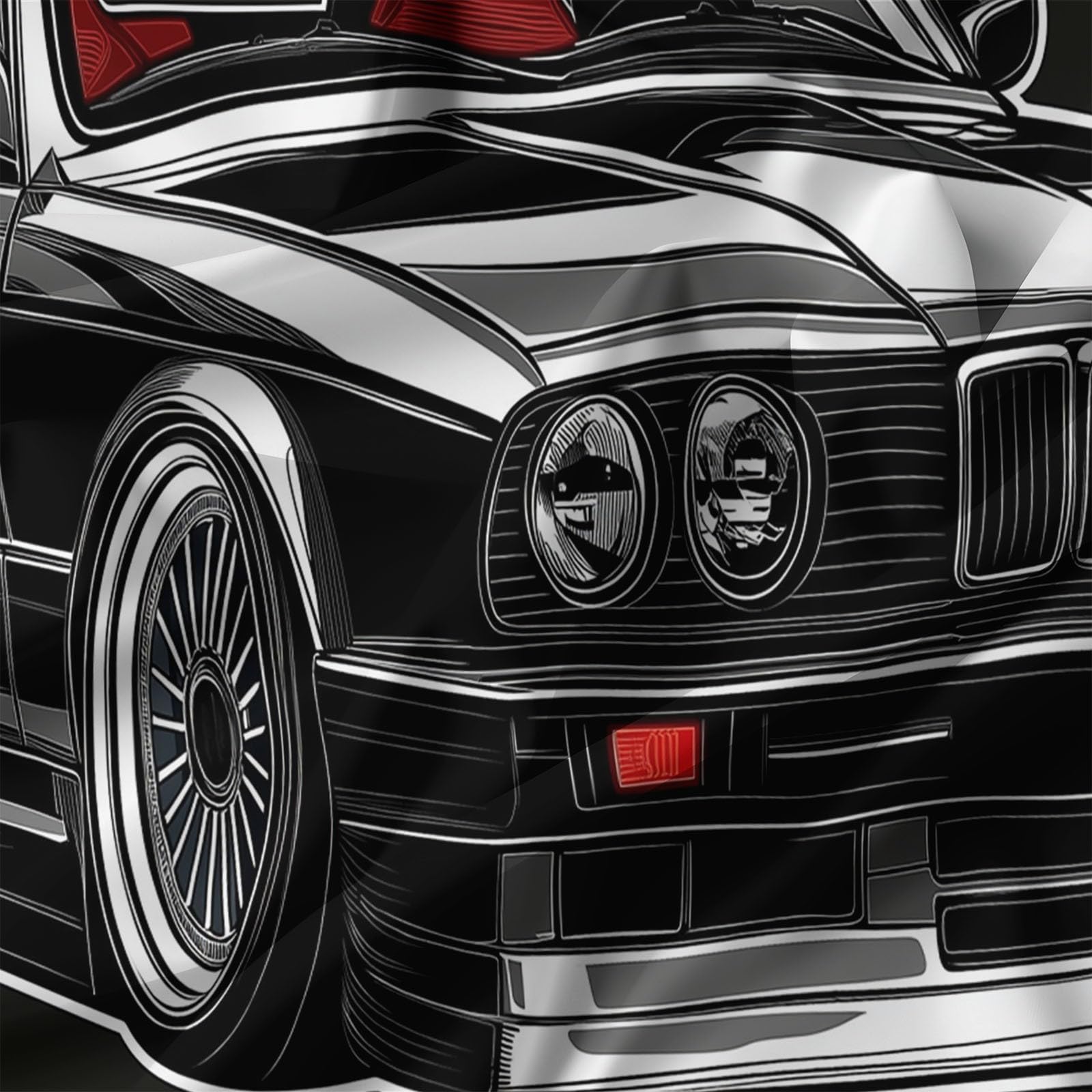 Zestaw poszewek na kołdrę, pojedynczy, 135 x 200 cm, styl anime, samochód, czarny, zestaw pościeli, miękka szczotkowana bawełna poliester, poszewka na kołdrę, zestaw poszewek na kołdrę z 2 poszewkami