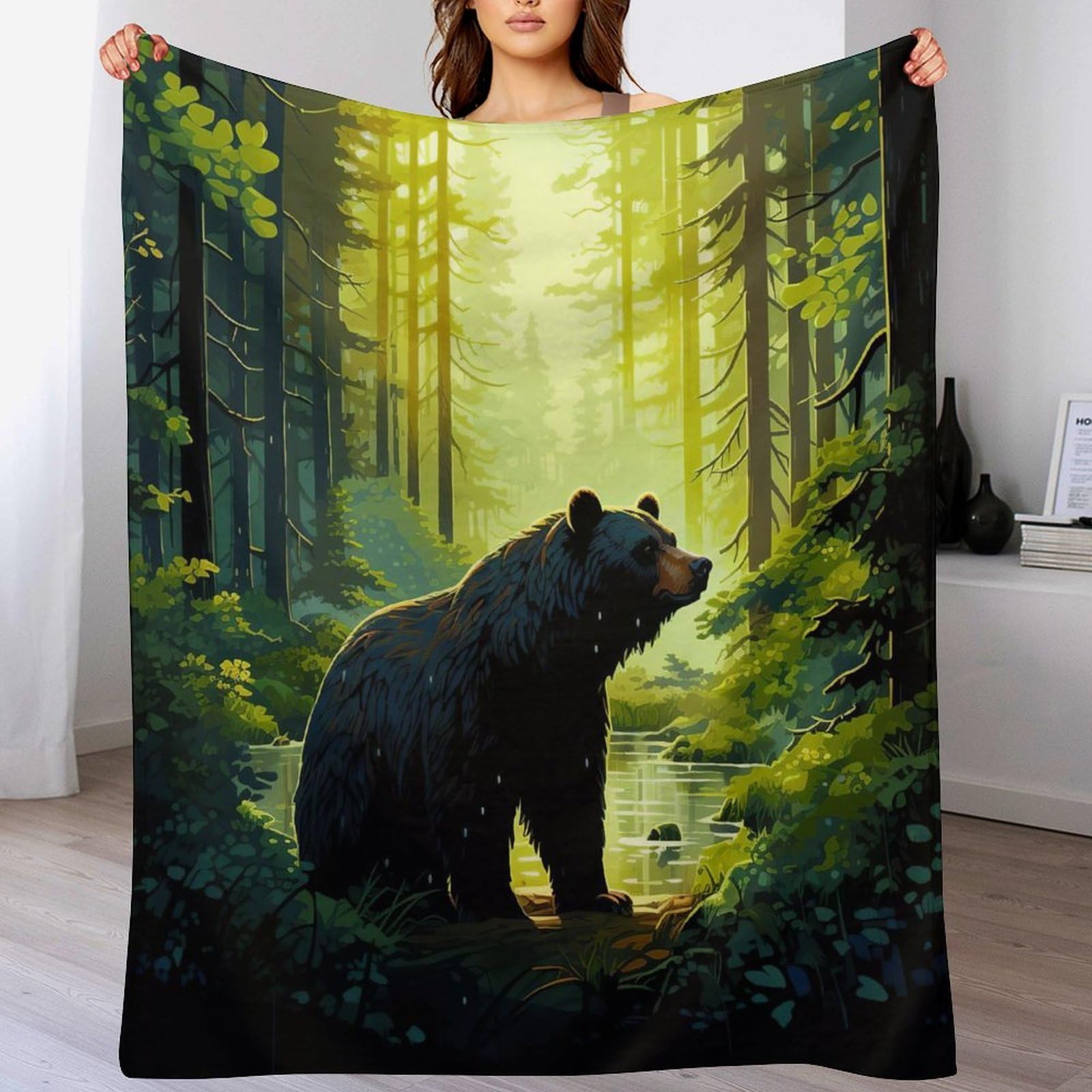 Couverture canapé ours ultra douce pour vos soirées cinéma au salon ou vos voyages