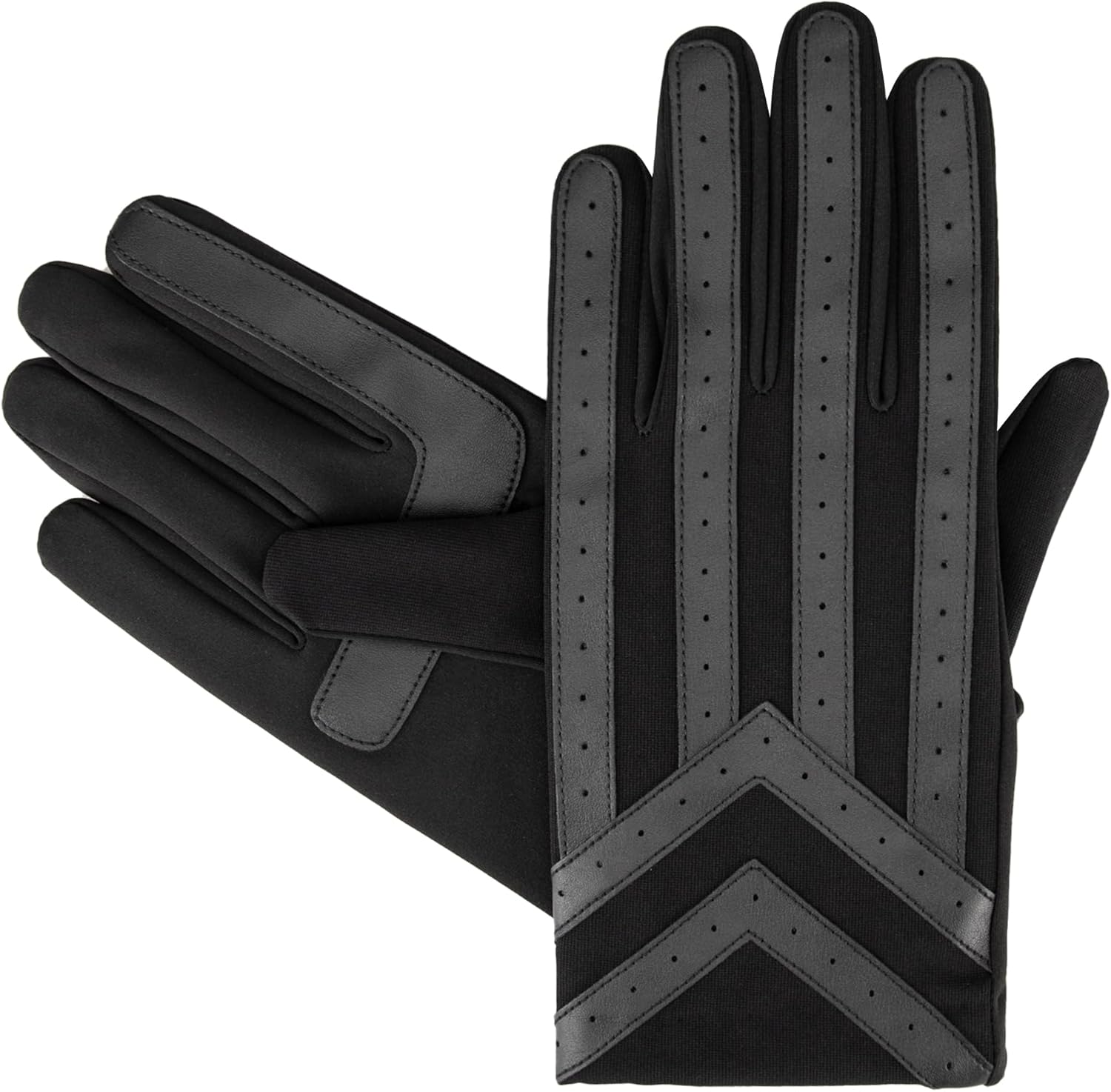 isotoner Men’s Spandex Touchscreen Cold Weather Gloves - Image 4