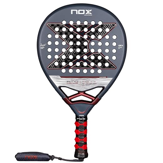 Padel Racket AT10 Genius 12K by Agustin Tapia 2025 | Luxury Series Teardrop Pala Padel | EOS Flap Aerodynamics & Custom Grip Technology | Carbon with MLD Black EVA Core Advanced Pala AVS Tech