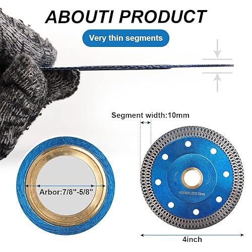 Miniatura 4 de 5 unidslote 4 "diamante azulejo corte hoja diamante porcelana hoja para granito mármol cerámica azulejo
