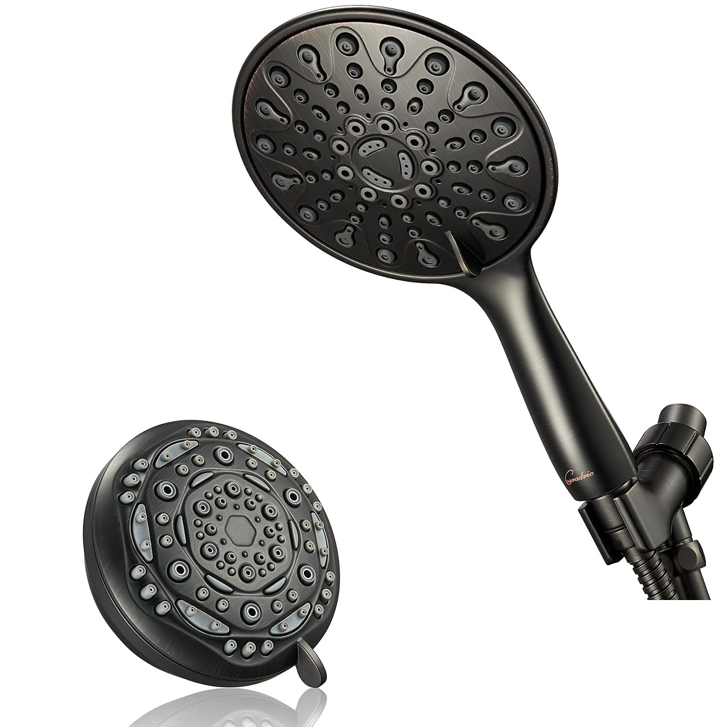 Couradric6" Handheld Shower Head & Couradric 7-Function Luxury Shower Head Bundle