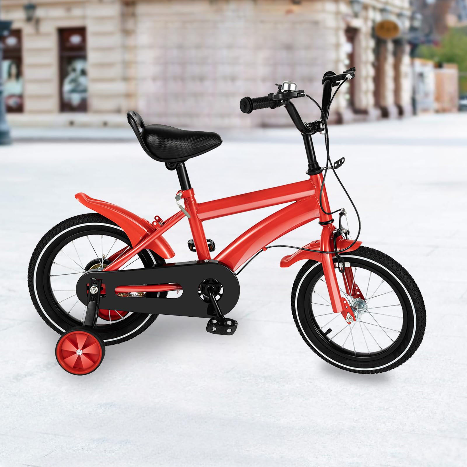 jondanecy 35.56cm/14 Inch Kids Bike for Boys Girls Bicycle with Removable Training Wheels Adjustable Seat Handbrake & Coaster Brake Toddlers Toddlers for Boys Girls Ages 2-9 Years Old