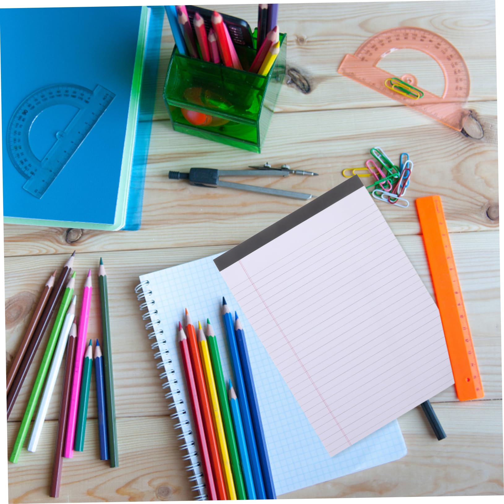 Quaderno Appunti Righe A4 Bianco 4 Pezzi Carta per Ufficio | Carta Spessa, Scrittura Facile, Formato A4, Blocco da Tavolo per Pianificazione Scrivania