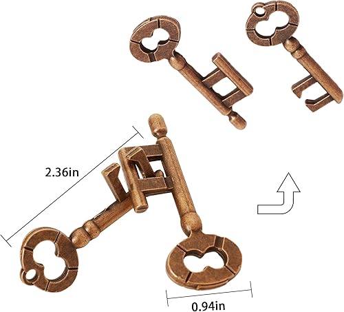 Miniatura 2 de Rompecabezas de metal para niños y adultos, 3 piezas de desbloqueo, rompecabezas entrelazados, prueba de lógica de inteligencia intelectual, juguete
