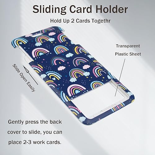 Miniatura 4 de Soporte para tarjetas de identificación con cordón retráctil, mosquetón giratorio de 360, carrete de insignia de moda, resistente con clip de