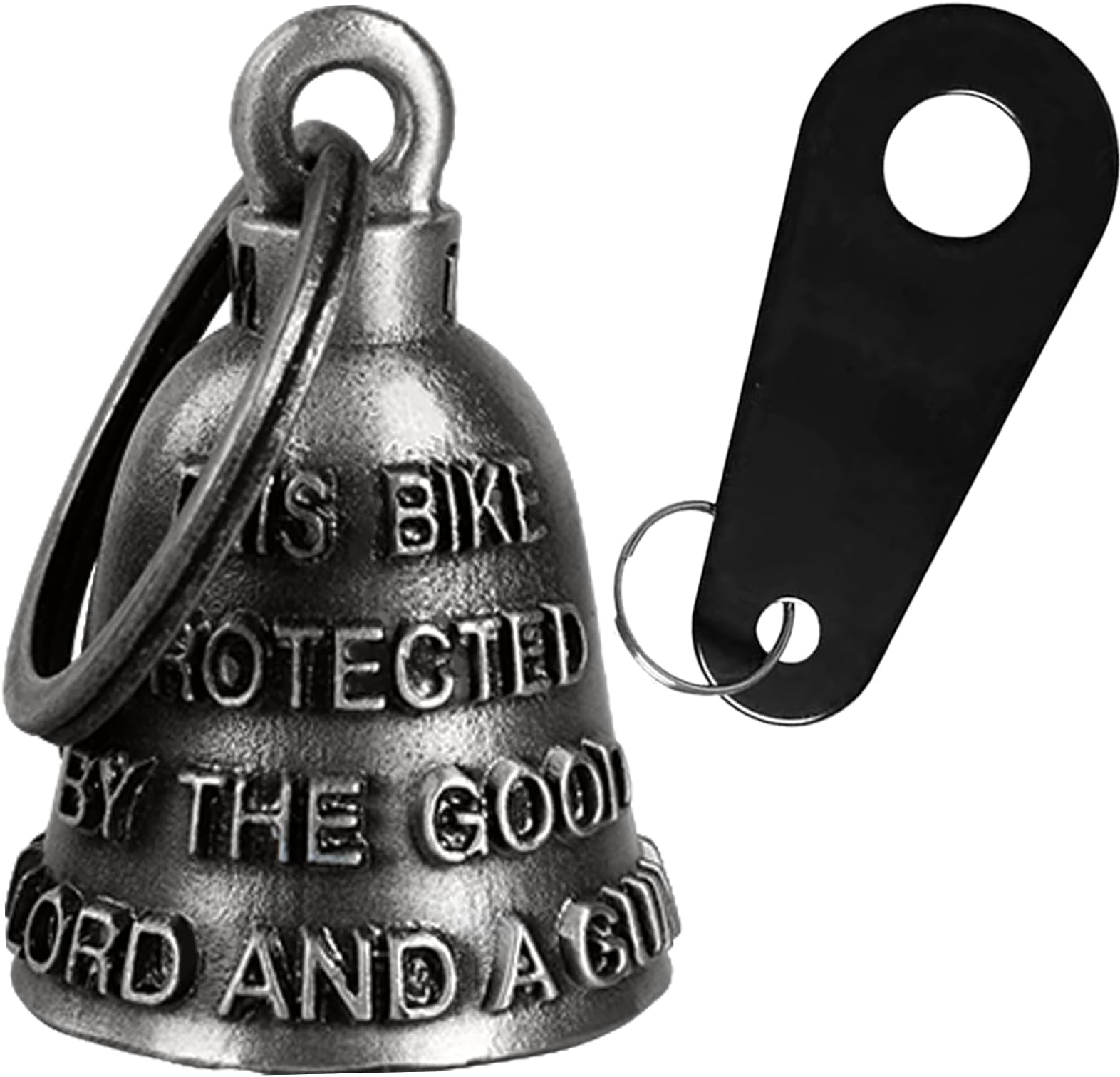 Motorcycle Bell for Biker Rider Men Women Angel Bell with Bell Hanger, Ride Riding Bell Motorcycle Accessories