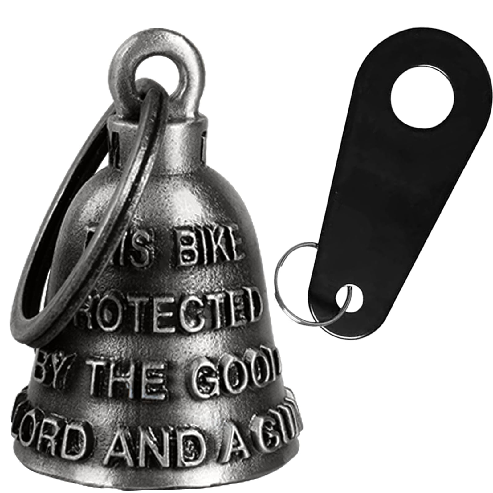 Motorcycle Bell for Biker Rider Men Women Angel Bell with Bell Hanger, Ride Riding Bell Motorcycle Accessories