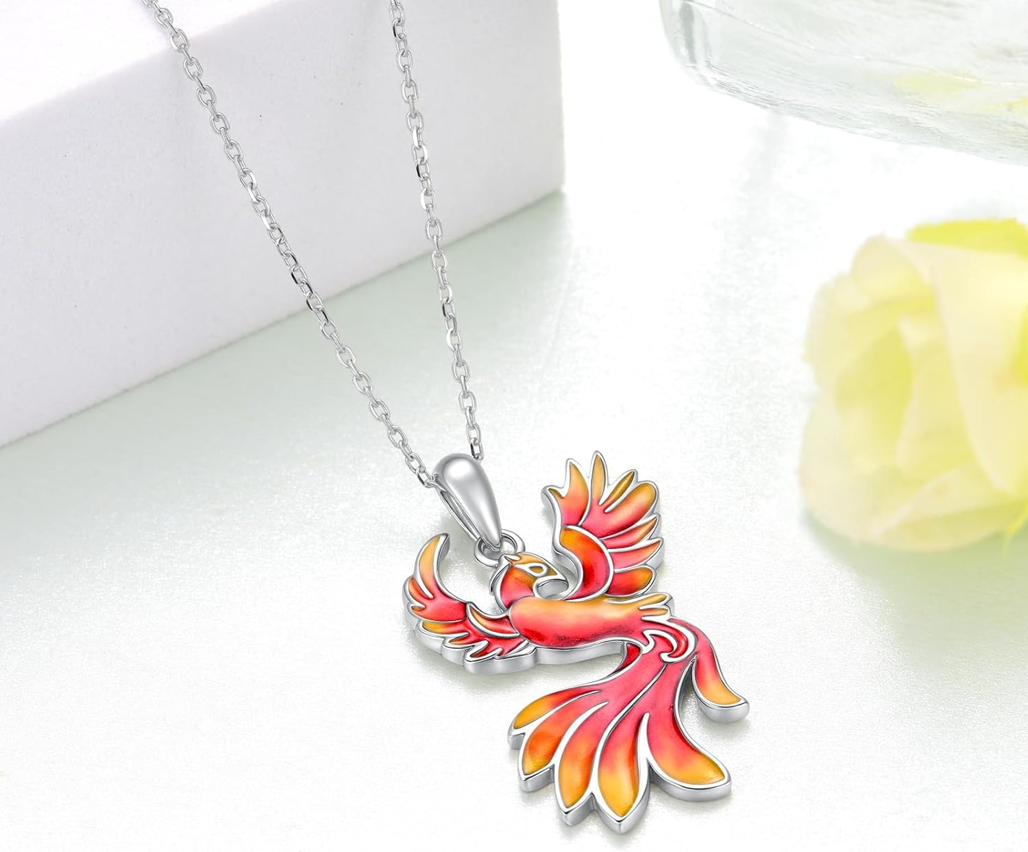 Phoenix Necklace 925 Sterling Silver Phoenix Pendent Necklace Phoenix Jewelry for Women - Image 3