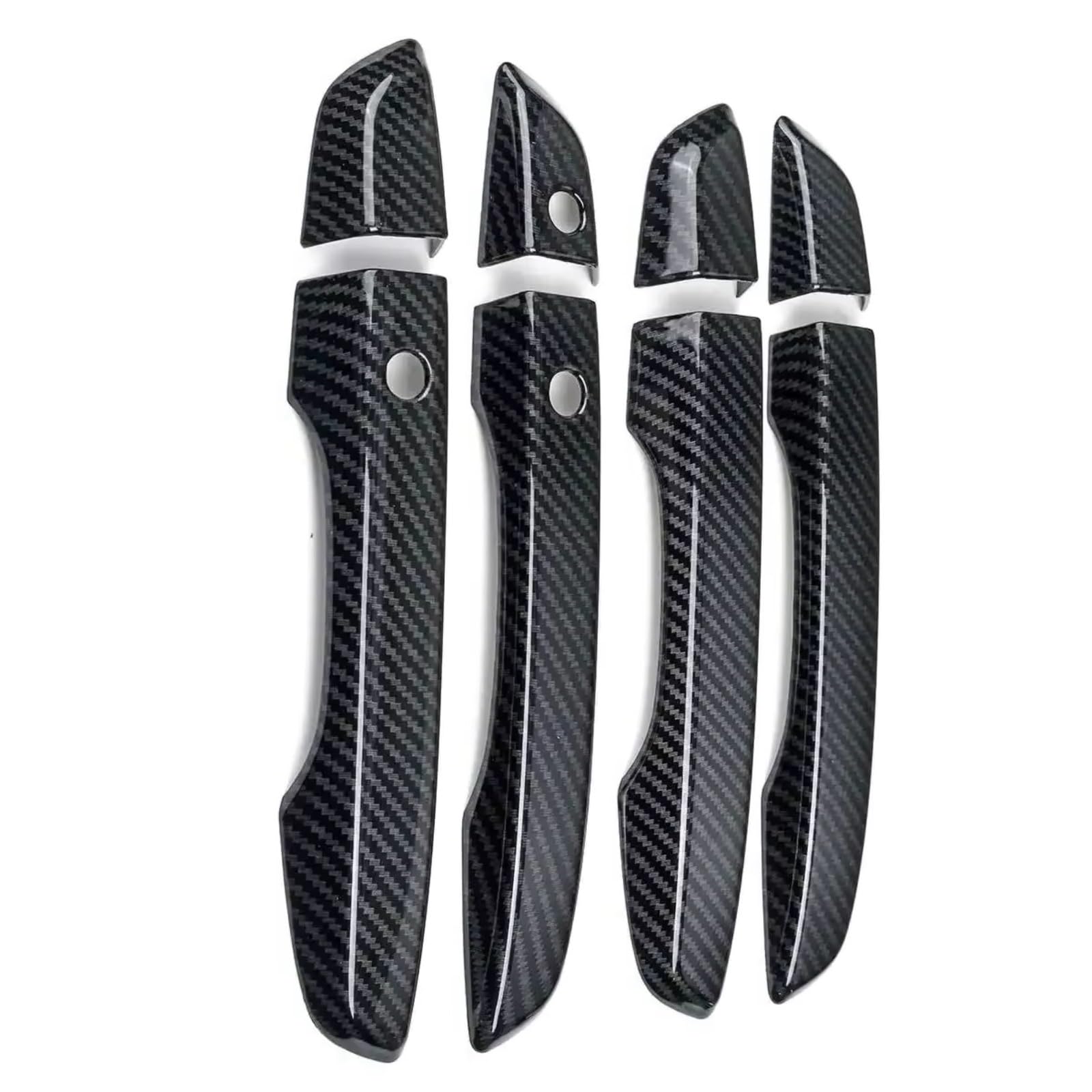 Jjrfvbgt Carbon Black Door Handle Trim Compatible With Civic 10Th Hatchback 2017 2018 2019 Carbon Glossy Black Chrome Accessories Exterior Door Handle Housing(Carbon Black)
