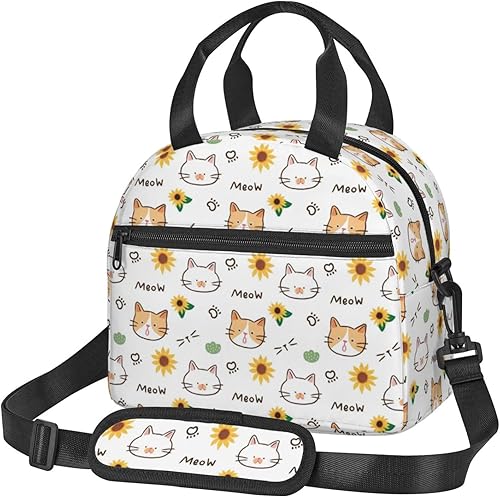 Juoritu Daisy Groovy Flowers - Bolsa de almuerzo aislada con correas para mujeres y hombres, bolsa impermeable para viajes de oficina disponible en Yaxa Colombia