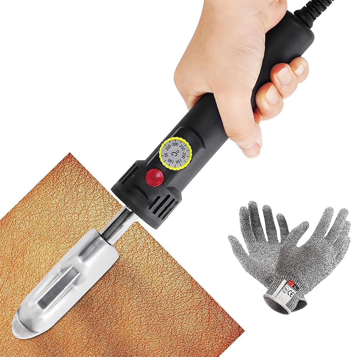 Ferro Da Stiro Elettrico For Pelle, Mini Ferro Da Stiro For Pelle Con Display Digitale, Ferro Da Stiro Termostatico Con Cavo Da 150 W, Con Temperatura Regolabile Da 50 A 350 °C