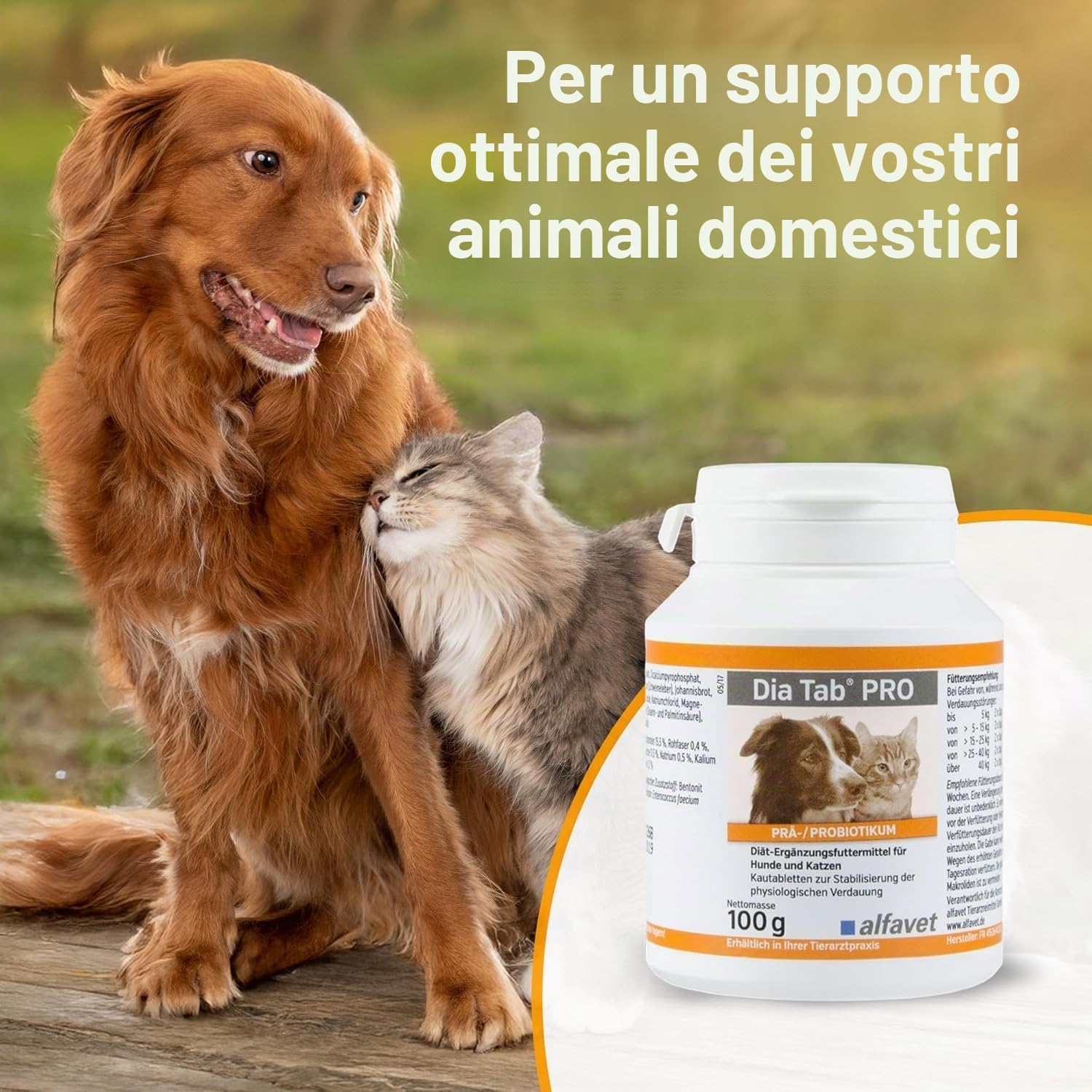 DIA TAB PRO Pastiglie masticabili f.Hunde/Katzen 100 g