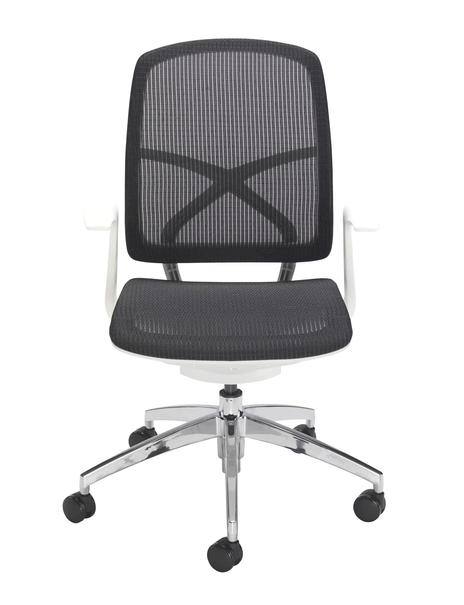 Office Hippo Mesh Office Chair with Arms, Small Office Chair for Home,  White Office Chair, Desk Chair, Swivel