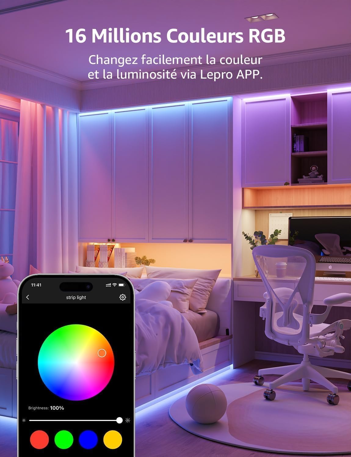 Lepro SE1 IA Bande LED Connecté RGB 20M