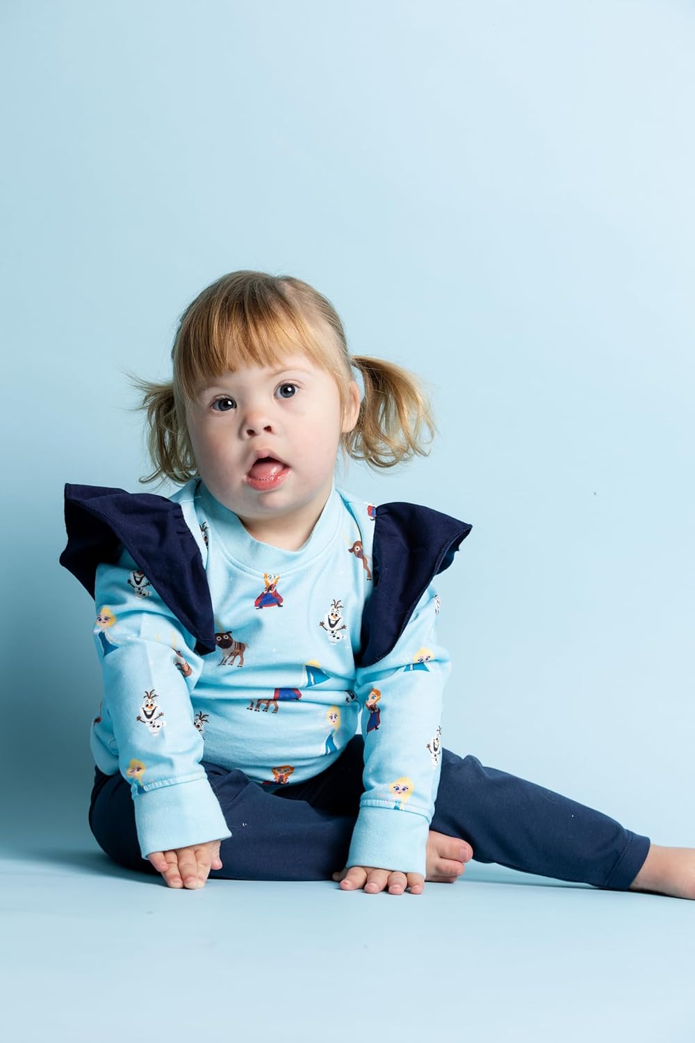 Monica + Andy Double Ruffle Sweatshirt, 100% Organic Kids Clothes for Girls, Sizes for Kids, Toddler, & Infant