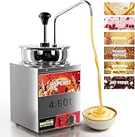 Vista 1 de WantJoin Dispensador de Queso para Nachos con Bomba - Calentador Comercial de Acero Inoxidable de 4.6QT con Control de Temperatura de 86-185°F