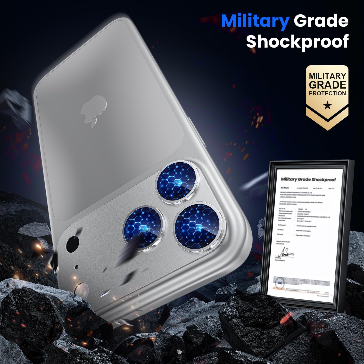 WSKEN iPhone 17 Pro Max için mat kamera koruması - metal plaka 9H sertlik çizilmeye karşı dayanıklı, kabarcıksız, şeffaf kamera zırh koruma cam ekran koruyucu folyo, cep telefonu kılıfı dostu, parmak