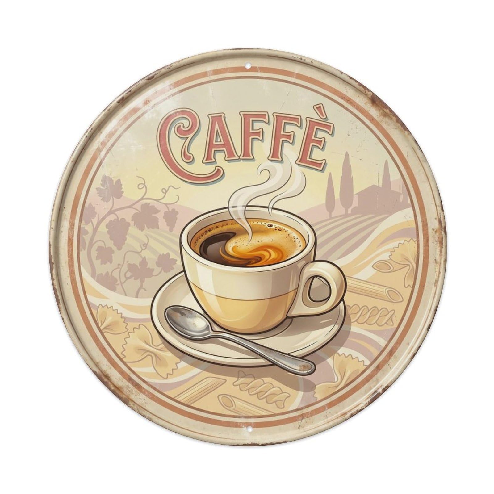Restaurant Cafe Coffee Mediterranean Classic Diner Metal Tin Sign