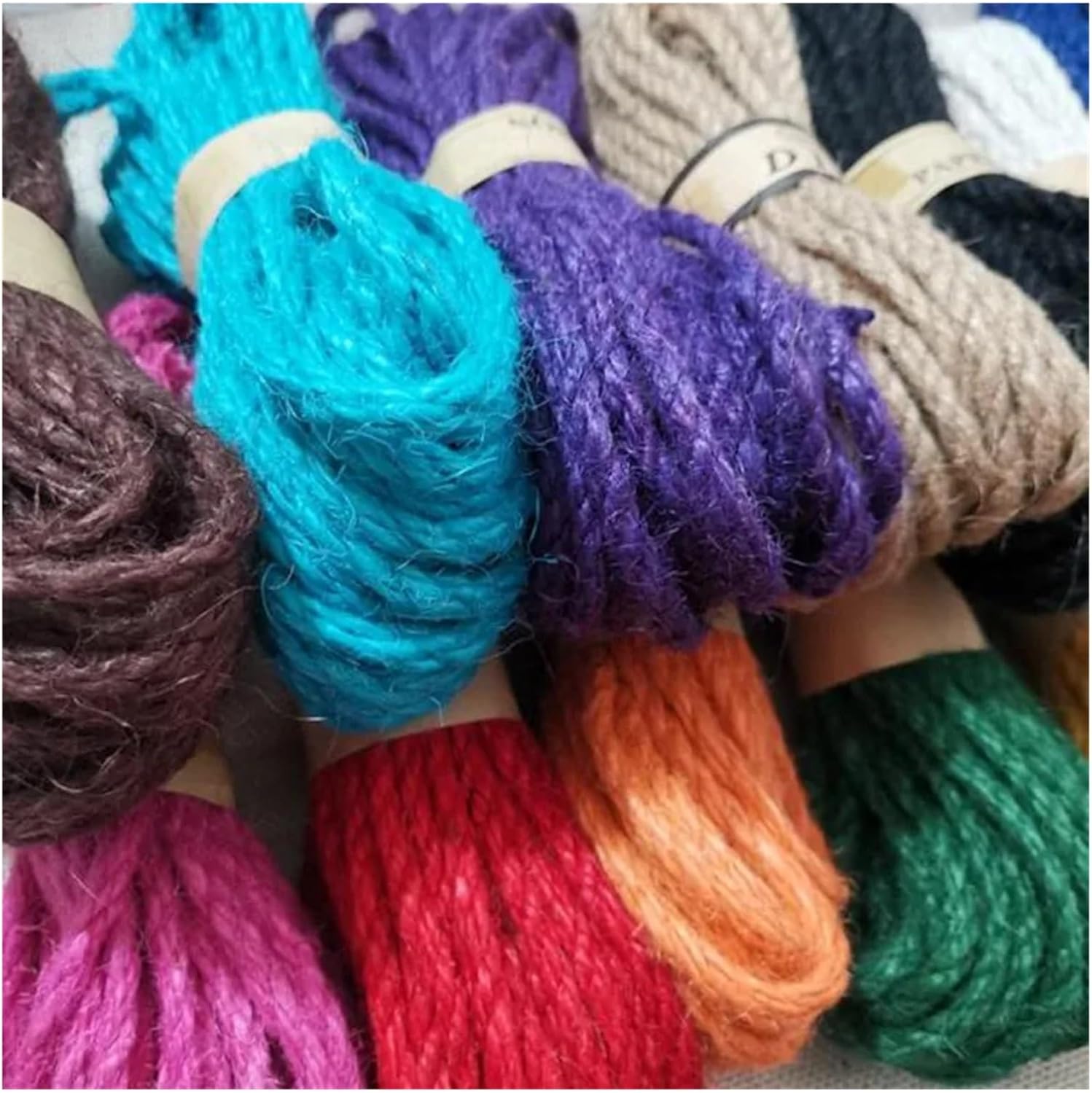 Handmade Hemp Rope, Retro Decorative Seil cat Climbing Frame Binding, Handmade Rope Hanfseil, DIY Pole, 5mm(Dark Blue)