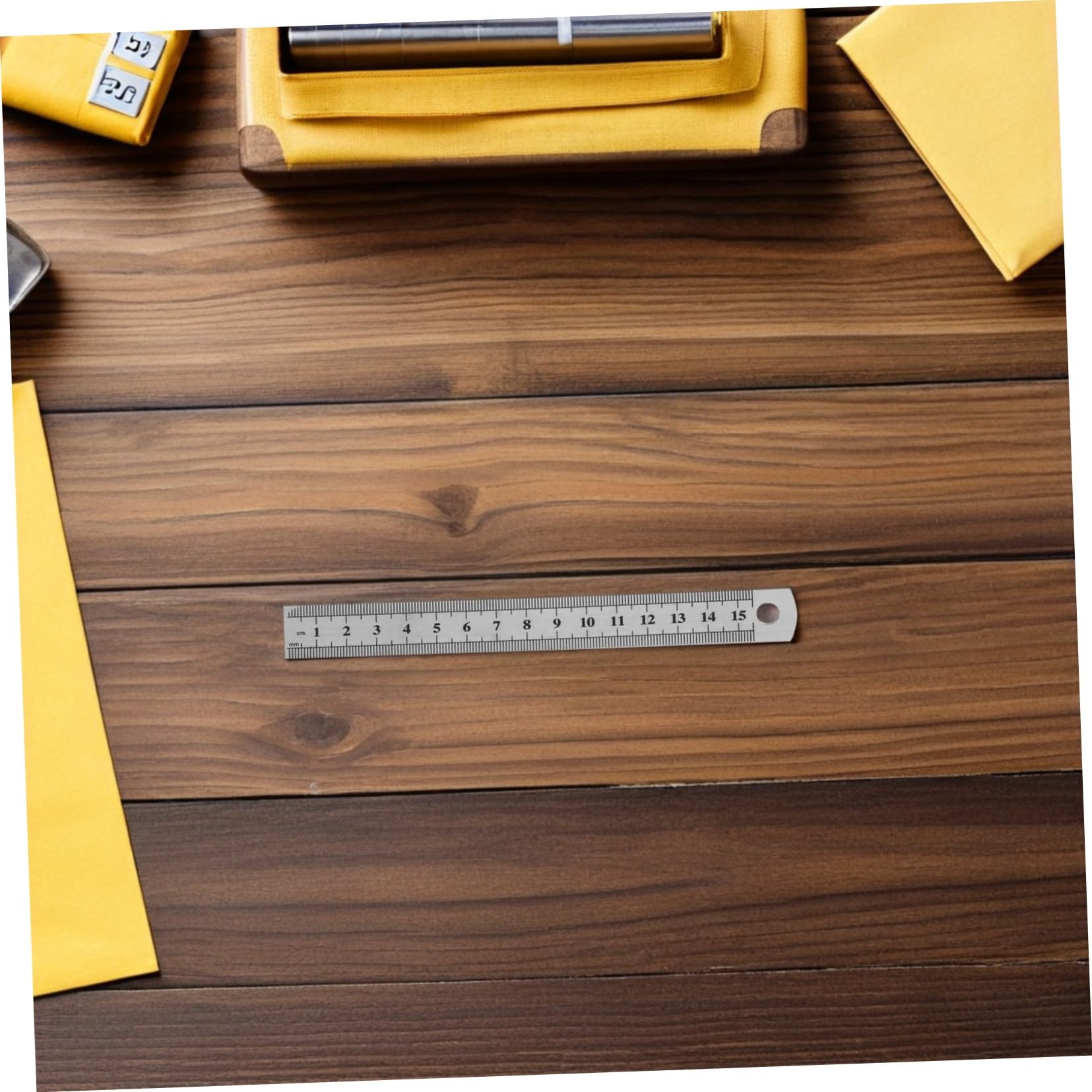 WOONEKY 30 Pièces Lot de Règles Acier Inox Double Échelle et Règle Rigide Précision pour Lutherie Dessin Menuiserie Outil de Mesure Polyvalent