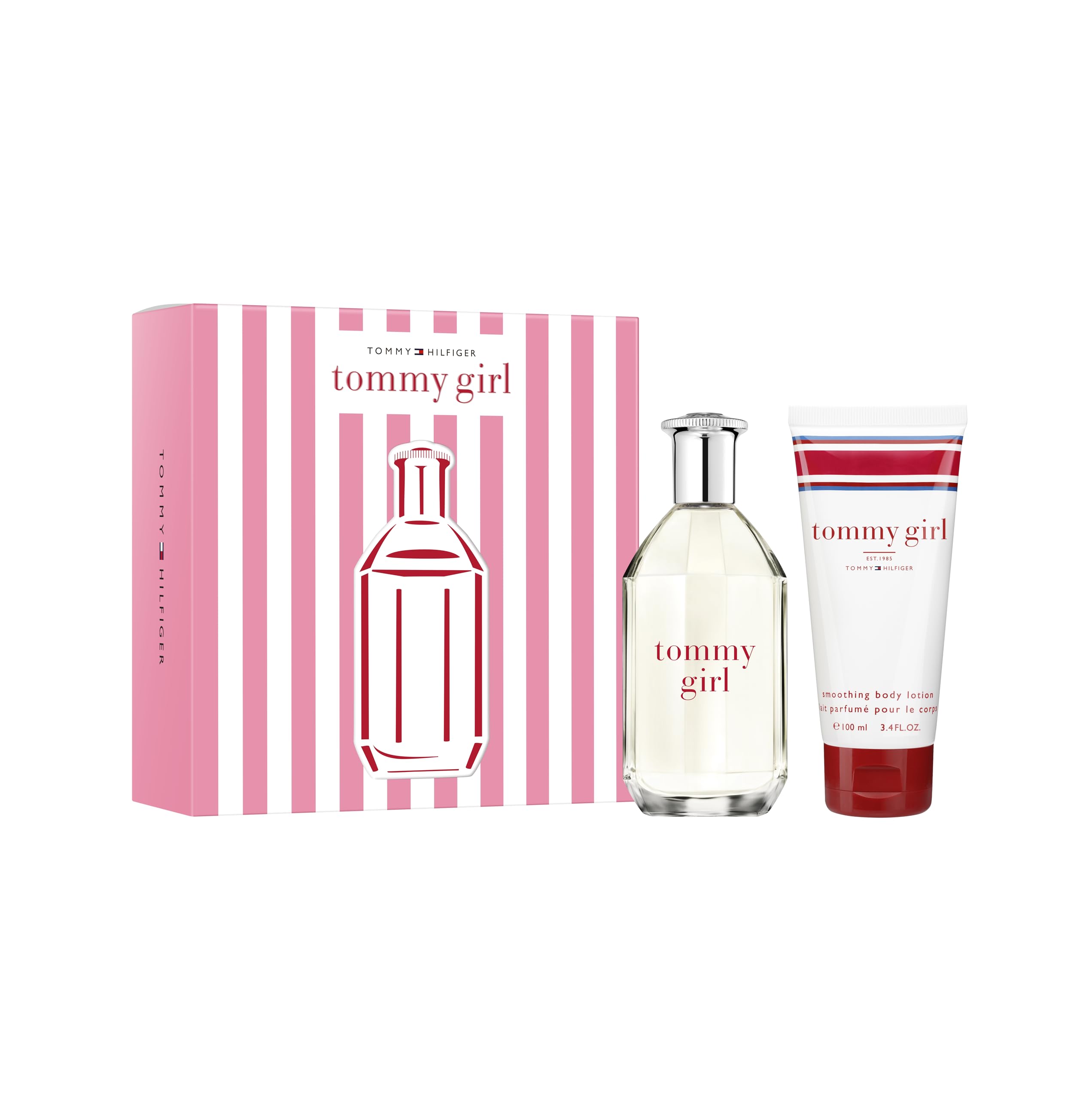 Tommy Hilfiger Tommy Girl Spring Set, EDT 100 ml et Body Lotion 100 ml | Coffret Cadeau avec Parfum Femme et Lotion Corps, Fragrance Florale Fruitée