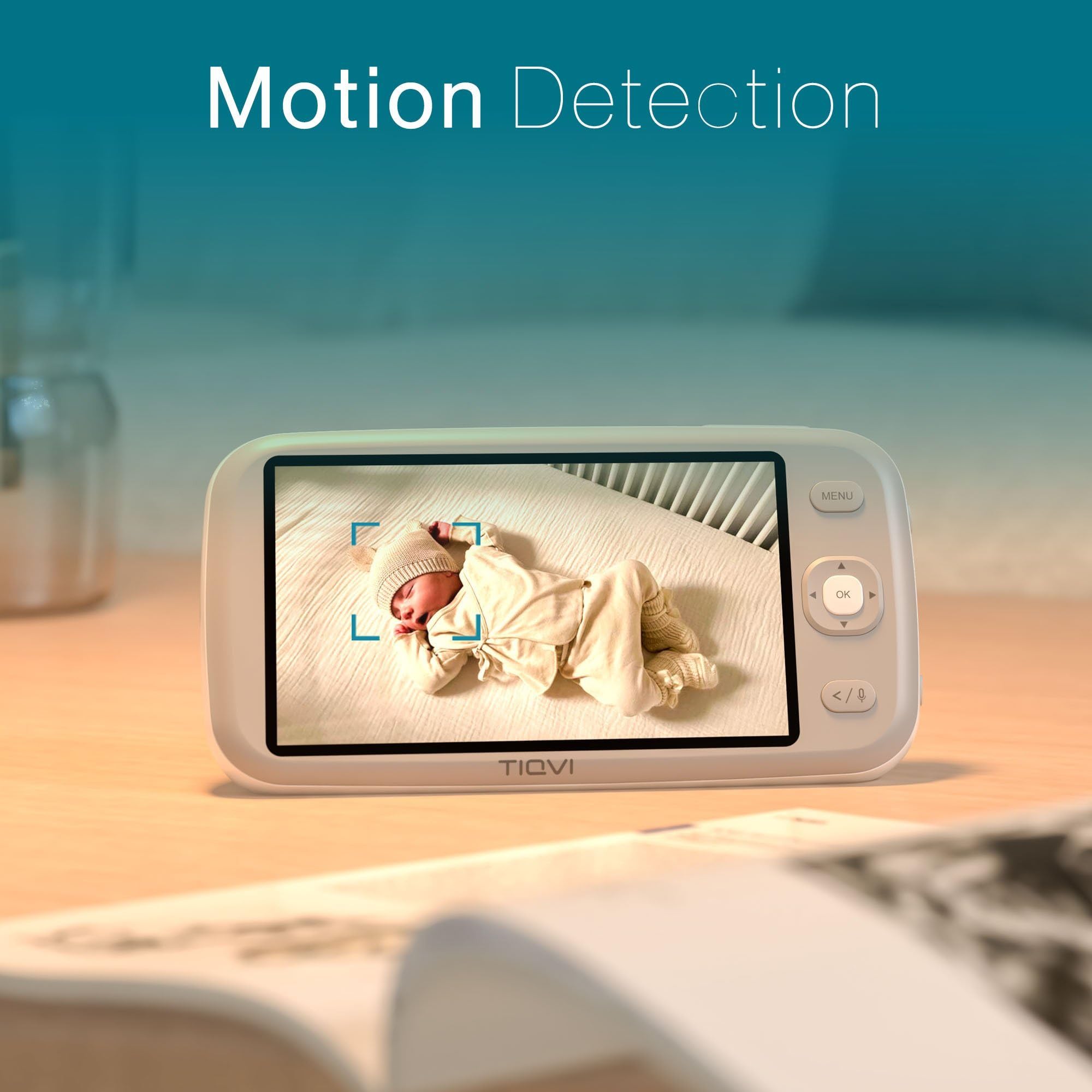 Inteligentna niania z monitorem, kamerą i aplikacją, 1080P, WiFi i Calex Smart App, noktowizor, wykrywanie ruchu, 2-drożny dźwięk, monitorowanie temperatury