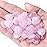 YATOJUZI 20PCS Rose Quartz Crystals Heart Natural Crystals and Healing Stones Pink Rose Quartz Hearts Stones Mini Pocket Reiki Gemstones Bulk Wholesale Valentines Day Gifts for Women