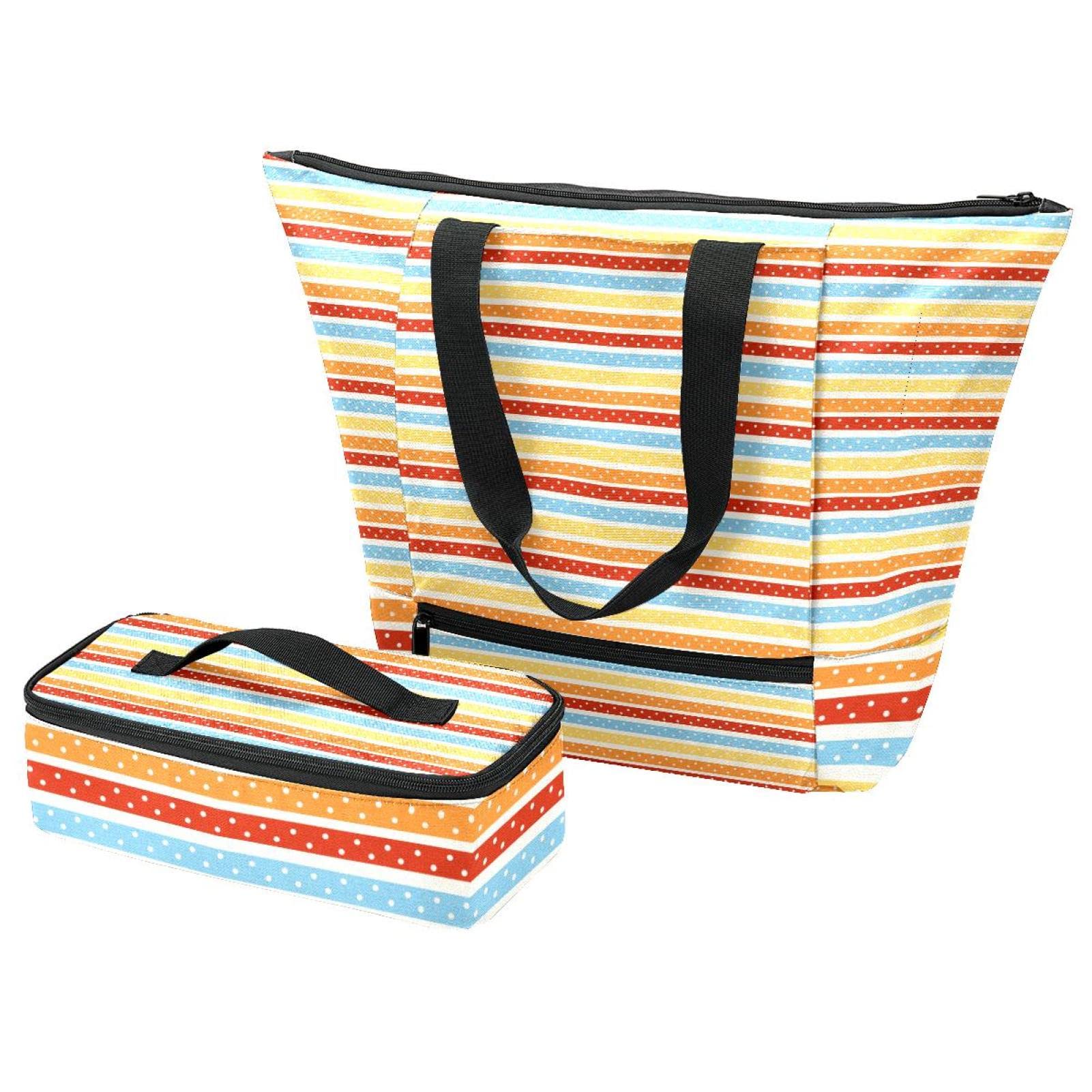 Boîte à déjeuner et grand sac fourre-tout isolant pour le travail et l'école