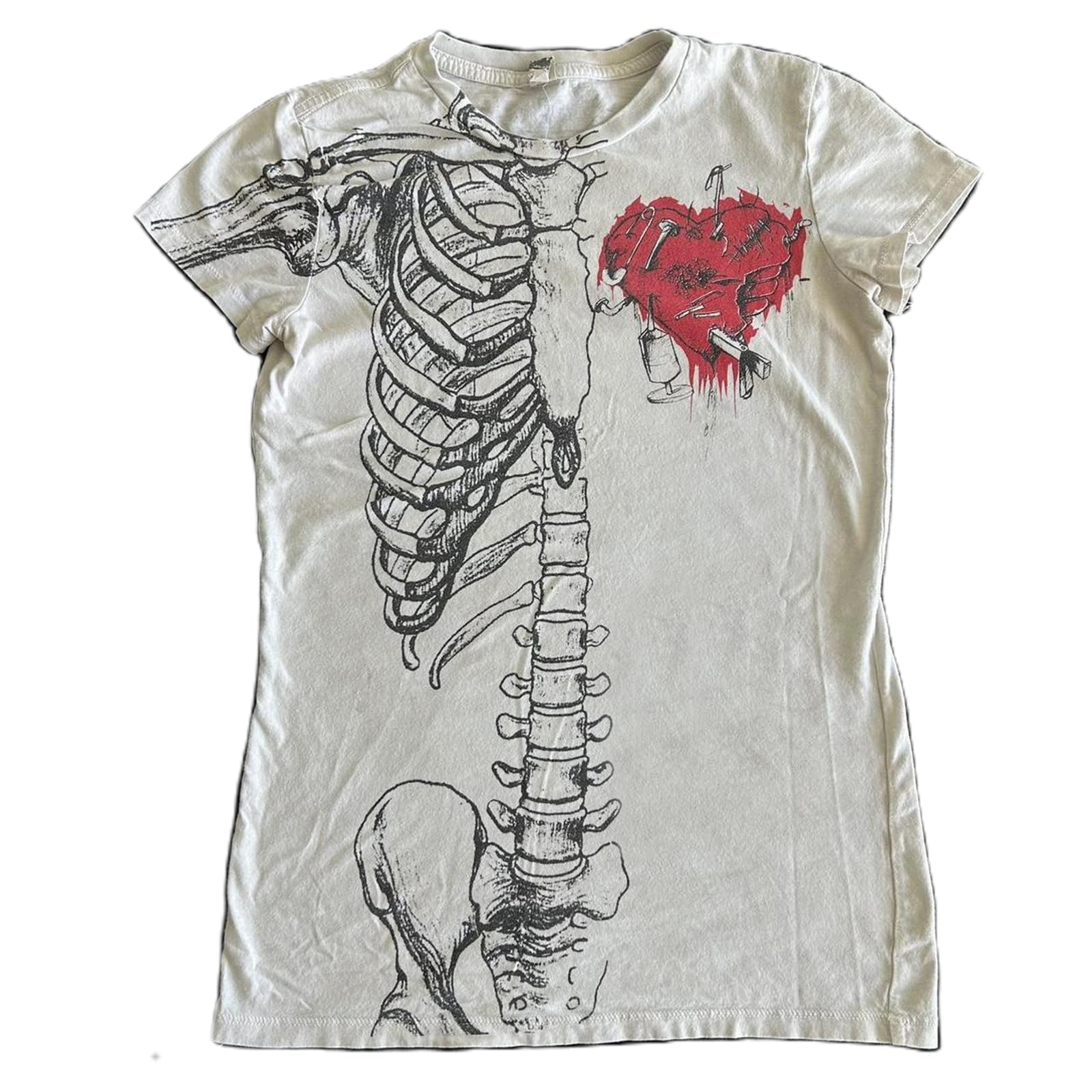 Womens Y2k Graphic Baggy Tees Shirts 2000s Gothic Grunge Emo Tops Fairycore Clothes