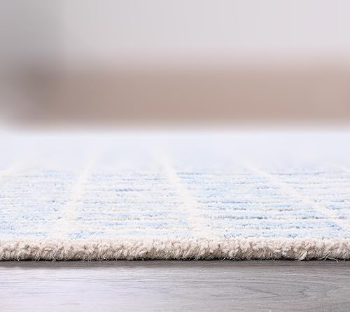 Miniatura 6 de Restoration and Renovation Alfombra de lana Capitola hecha a mano con teñido espacial, importada, diseño moderno único para sala de estar,