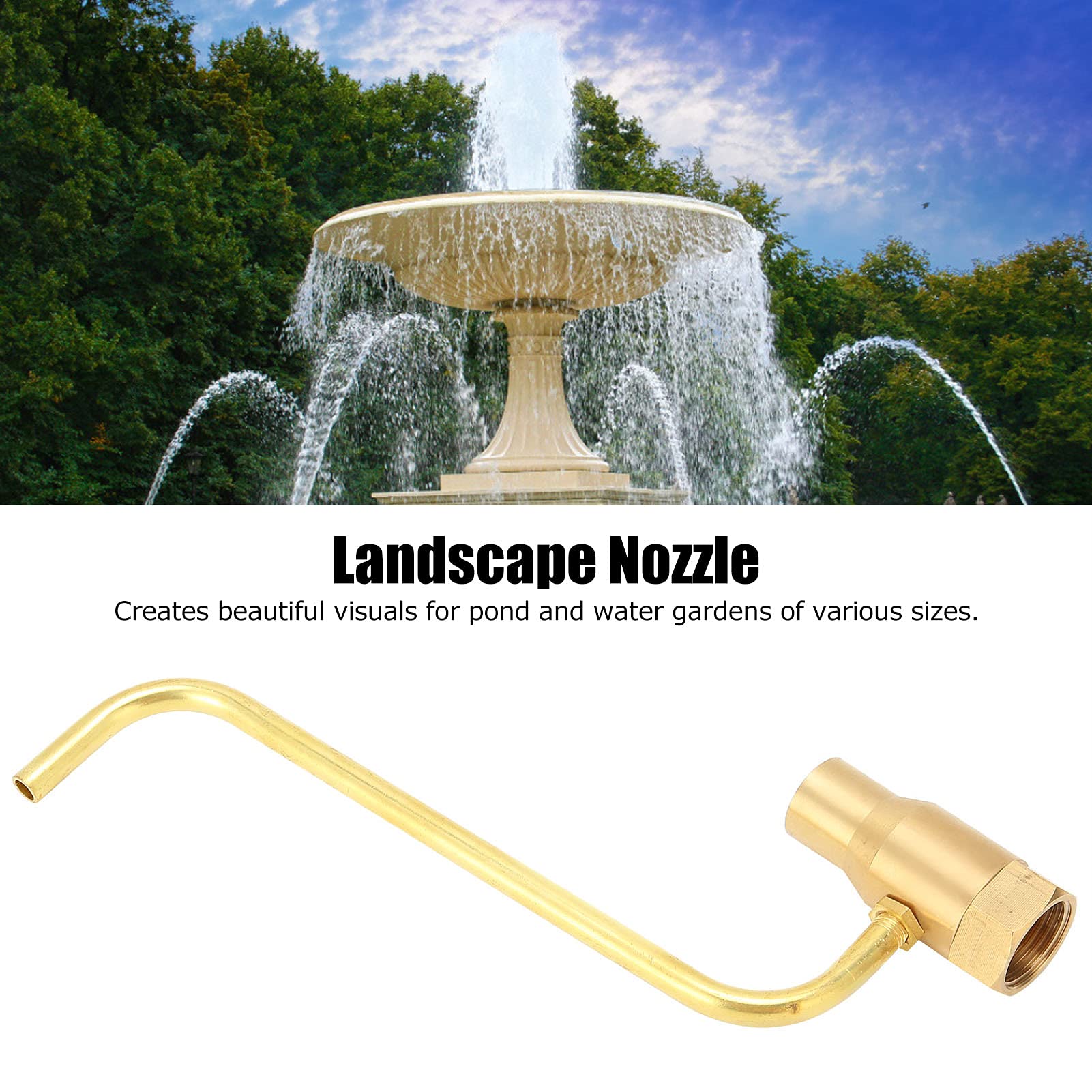 Brass Foam Water Fountain Nozzle Spray Pond Sprinkler for Garden Pond,Amusement Park,(G1/2 Female Thread)