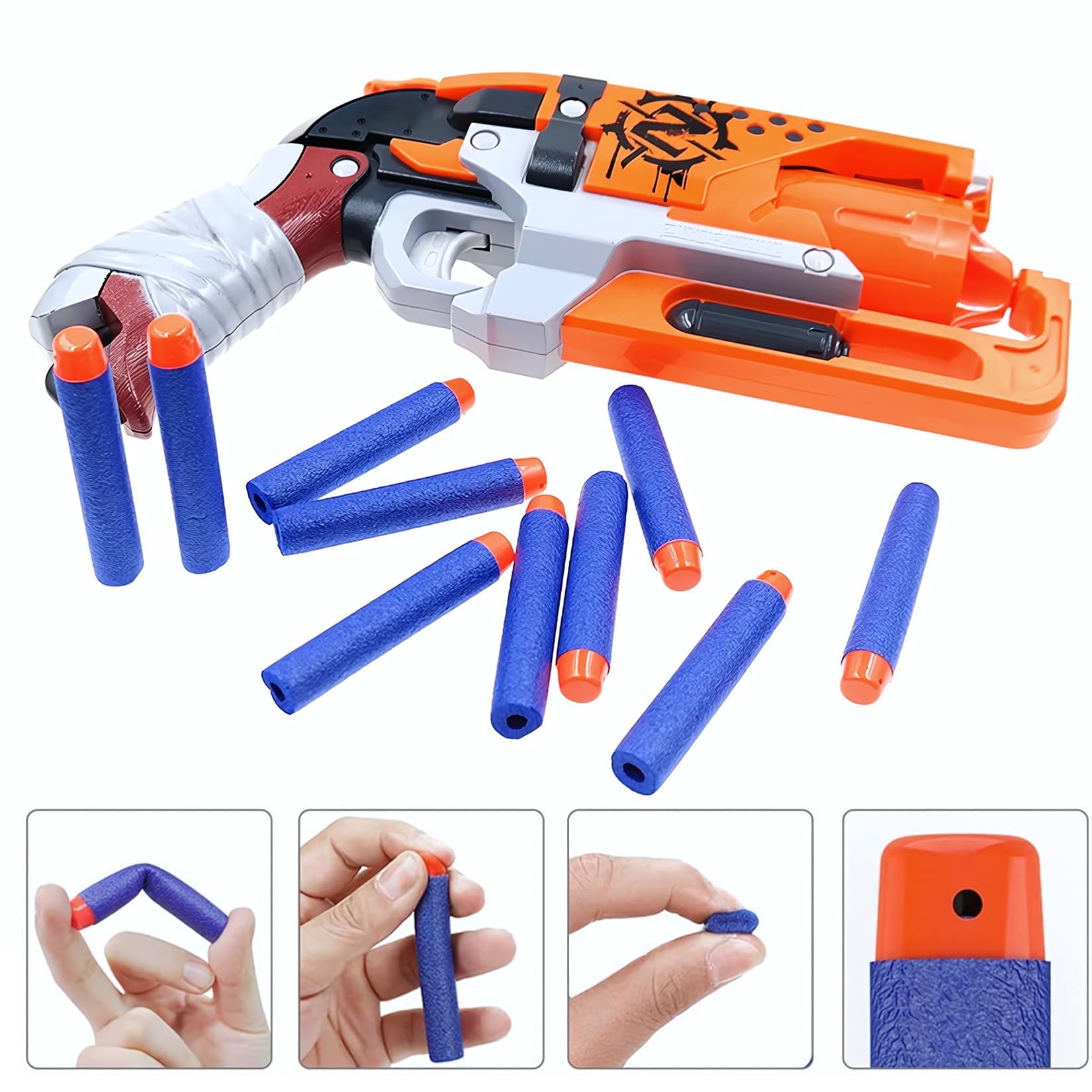 180 sztuk strzałek piankowych do pistoletów Nerf, zapasowe strzały z pianki, piankowe strzały do pistoletów Nerf Elite 2.0, uzupełnienie akcesoriów do strzelania, zabawkowe ulubieńce na imprezy (180