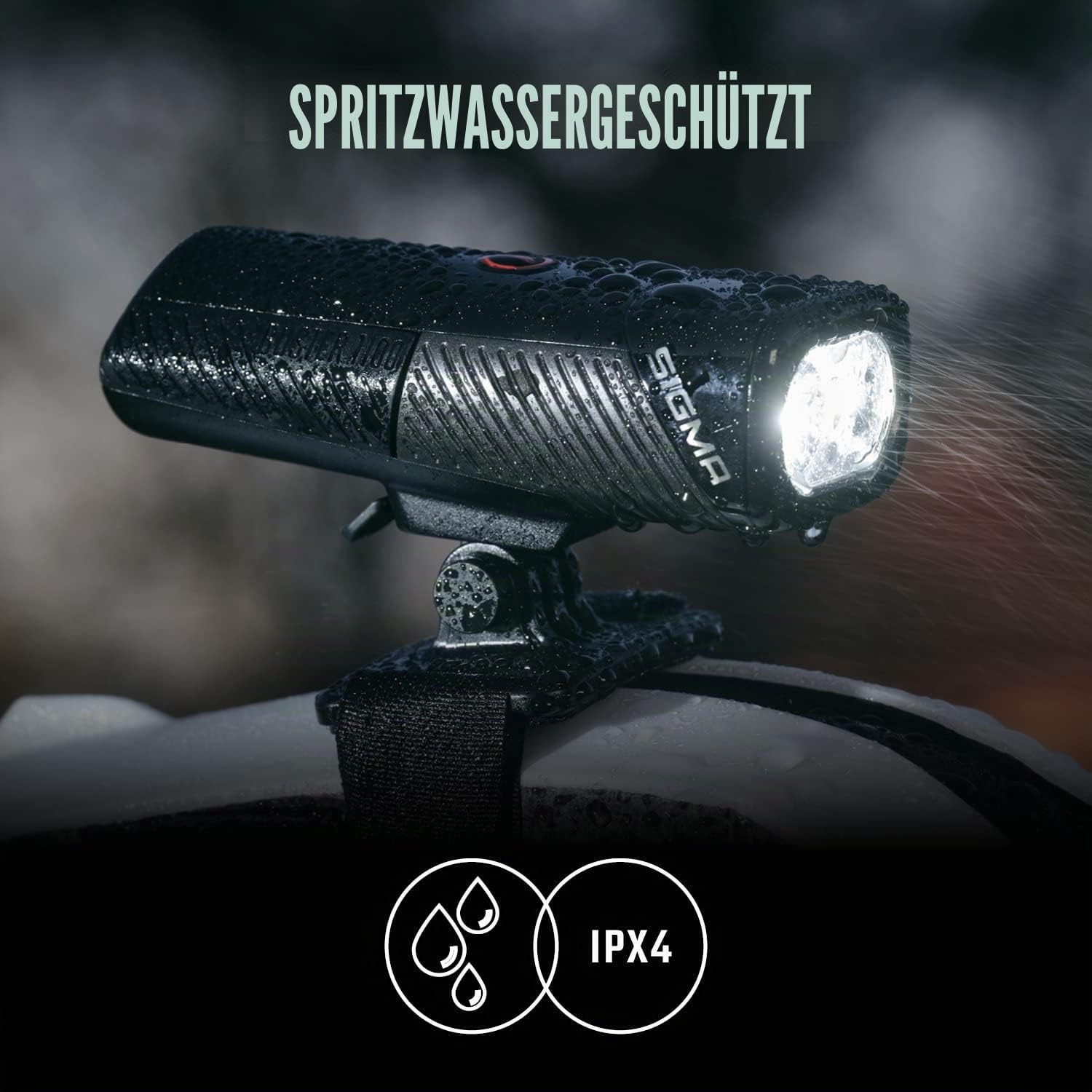 SIGMA – Buster 1100 HL | Helmbeleuchtung mit 1100 Lumen | Wiederaufladbare Helmleuchte mit fünf Beleuchtungsmodi | mit Quick-Release-Funktion für schnelle Befestigung