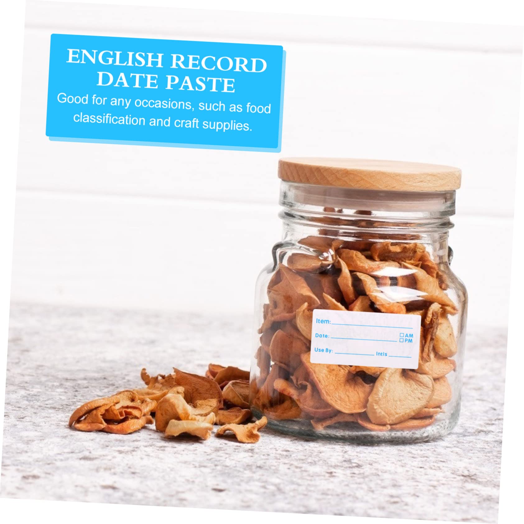 EXCEART 10rouleaux Autocollants Alimentaires Étiquettes Writable Pour Cuisine Étiquettes De Date Pour Stockage Et Préparation Des Aliments Pratiques Pour Pots Et Bouteilles