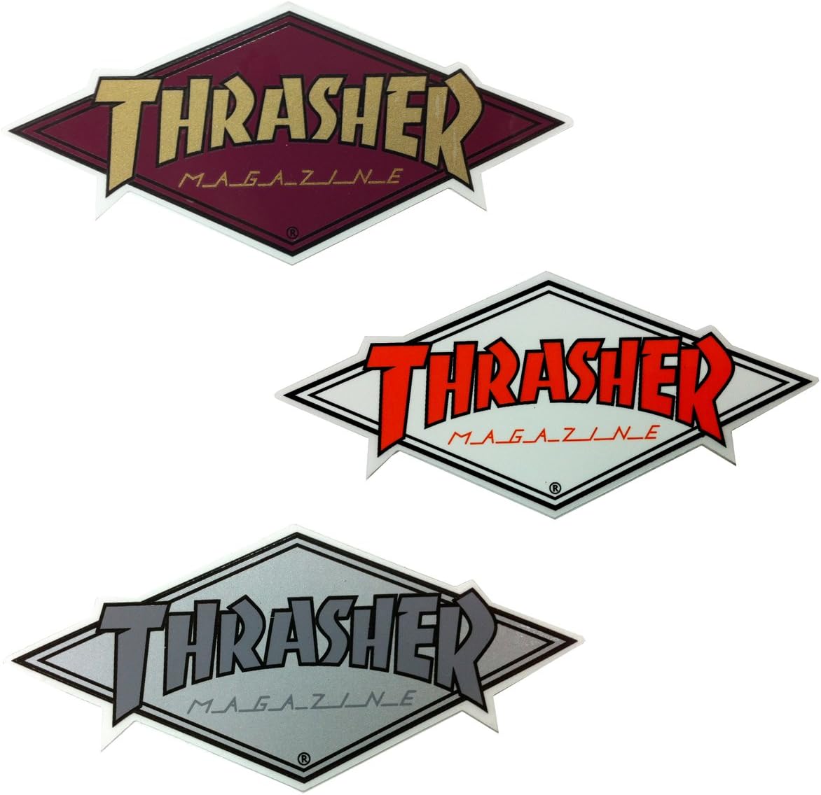 Amazon スラッシャー Thrasher ダイヤモンドロゴ ステッカー ゴールド シール ステッカー おもちゃ