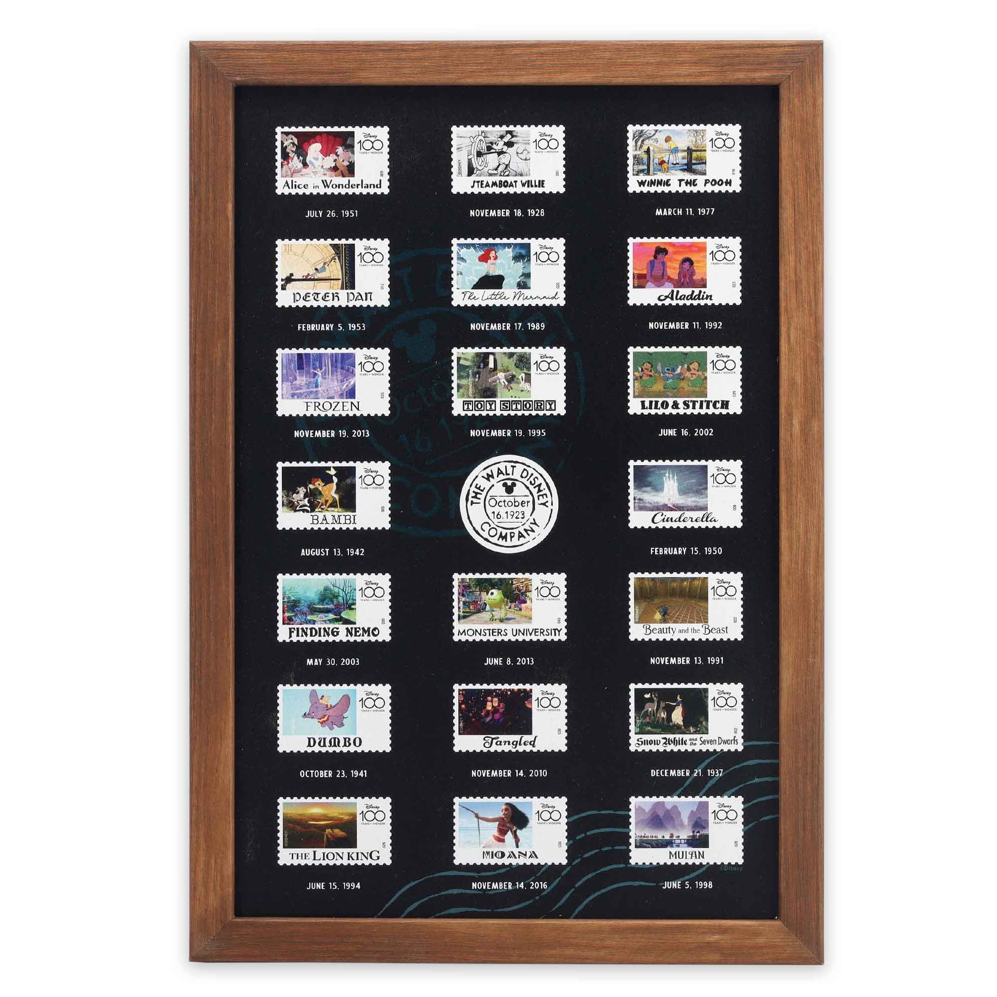 Amazon.com: Disney Collector Replica Stamps Framed Wood Wall